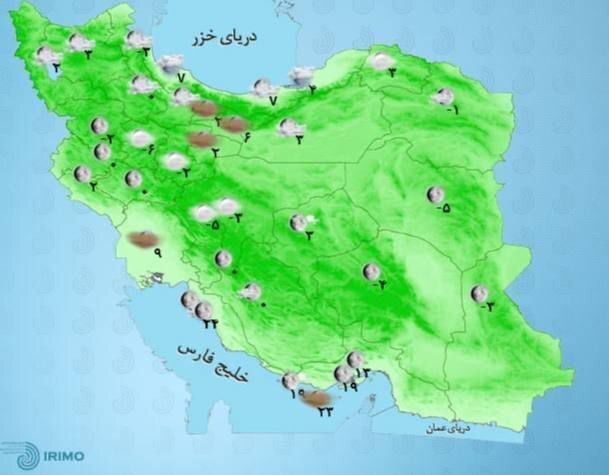 وضعیت آب و هوا، امروز ۱ دی ۱۴۰۱ / بارش برف و باران در نقاط مختلف کشور وضعیت آب و هوا، امروز ۱ دی ۱۴۰۱ / بارش برف و باران در نقاط مختلف کشور