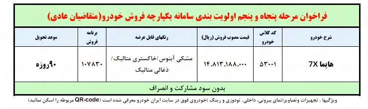 آغاز ثبت نام ایران خودرو بدون قرعه کشی ویژه نیمه شعبان / تحویل ۹۰ روزه + قیمت آغاز ثبت نام ایران خودرو بدون قرعه کشی ویژه نیمه شعبان / تحویل ۹۰ روزه + قیمت