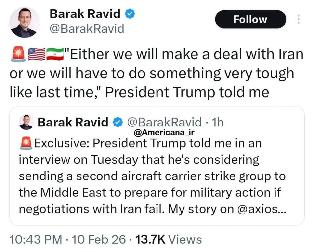 جمله جنجالی ترامپ درباره مذاکره با ایران خبرساز شد جمله جنجالی ترامپ درباره مذاکره با ایران خبرساز شد