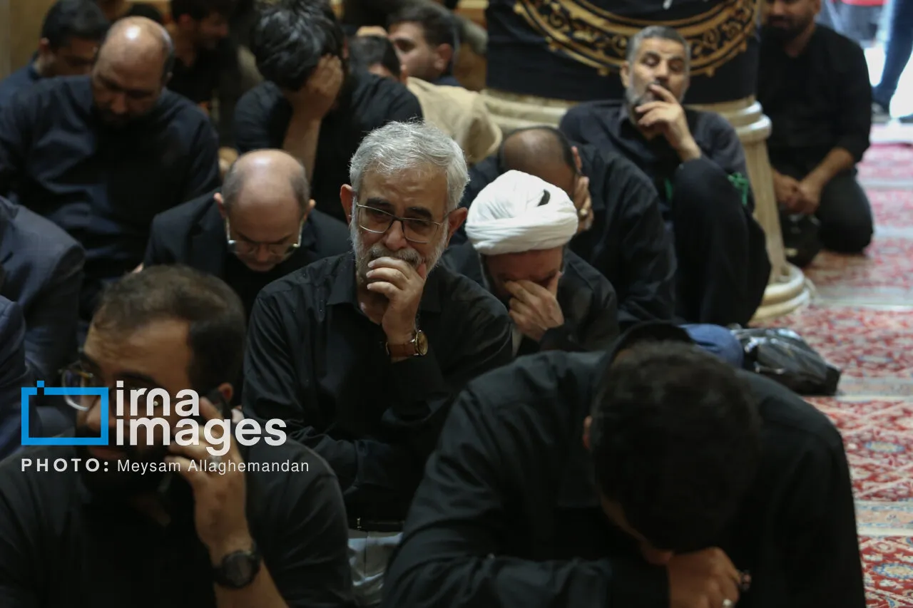 مهدی هاشمی در مراسم بزرگداشت دختر حدادعادل/ فرید حداد عادل و داماد حداد در کنار باقری کنی/ الهام و جنتی هم بودند+ تصاویر